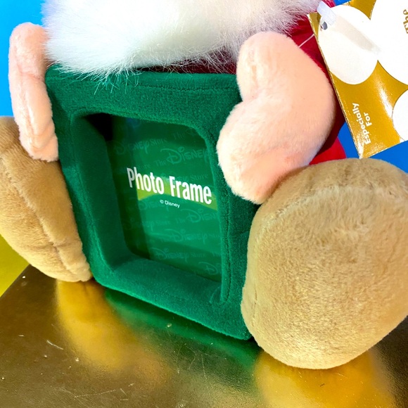 DISNEY STORE NWT 90’s SNOW WHITE AND THE SEVEN DWARFS GRUMPY PHOTO FRAME PLUSH - Picture 6 of 11